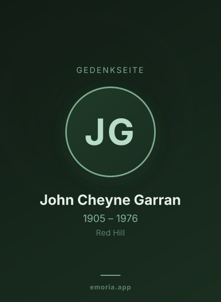 Gedenkportrait von John Cheyne Garran
