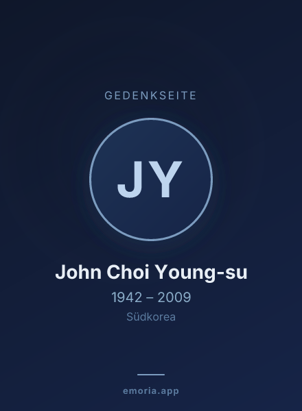 Gedenkportrait von John Choi Young-su