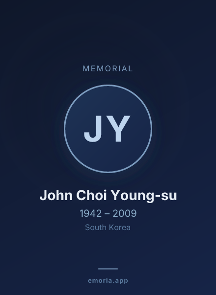 Memorial portrait of John Choi Young-su