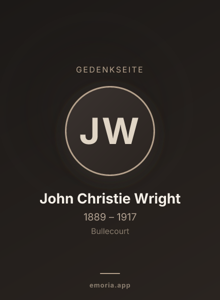 Gedenkportrait von John Christie Wright