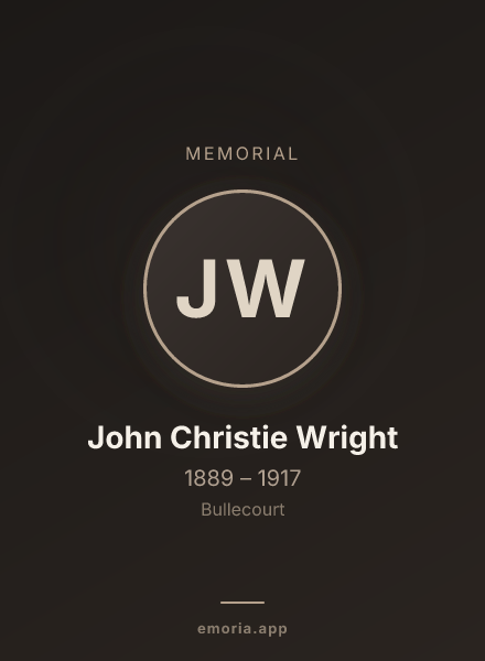 Memorial portrait of John Christie Wright