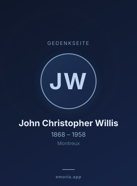 Gedenkportrait von John Christopher Willis