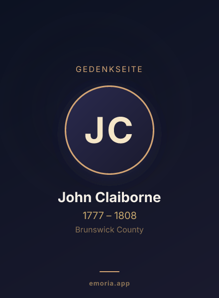 Gedenkportrait von John Claiborne