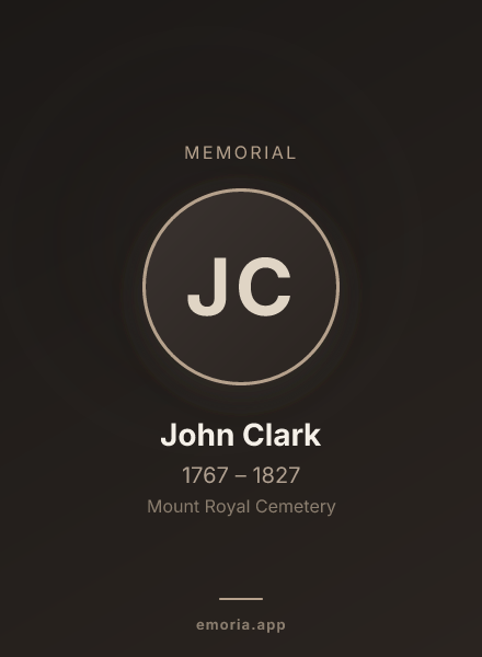 Memorial portrait of John Clark