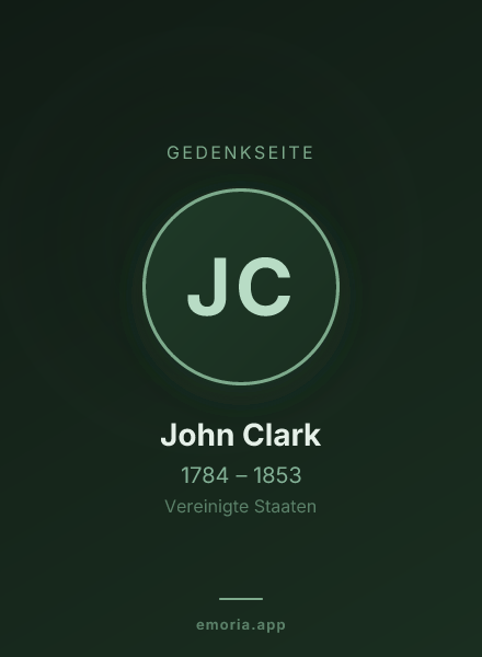 Gedenkportrait von John Clark