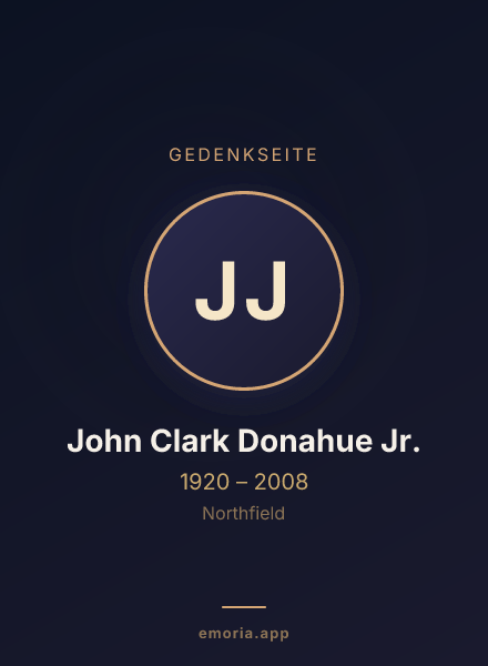 Gedenkportrait von John Clark Donahue Jr.