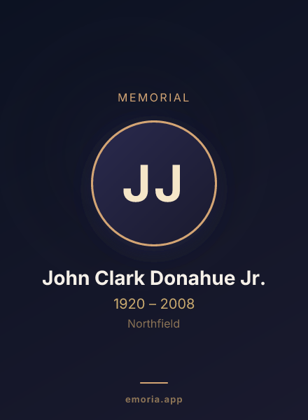 Memorial portrait of John Clark Donahue Jr.