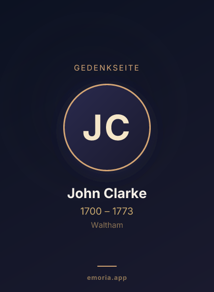 Gedenkportrait von John Clarke