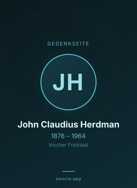 Gedenkportrait von John Claudius Herdman
