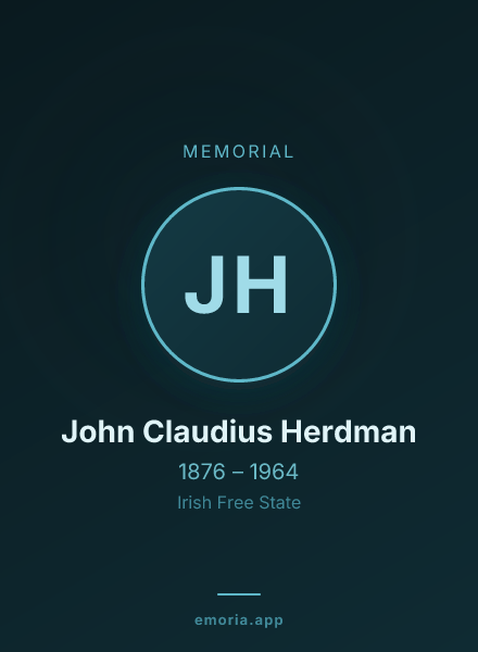 Memorial portrait of John Claudius Herdman