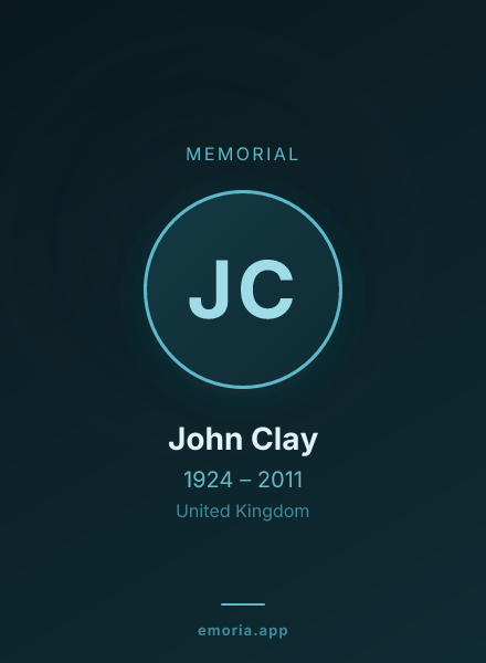 Memorial portrait of John Clay