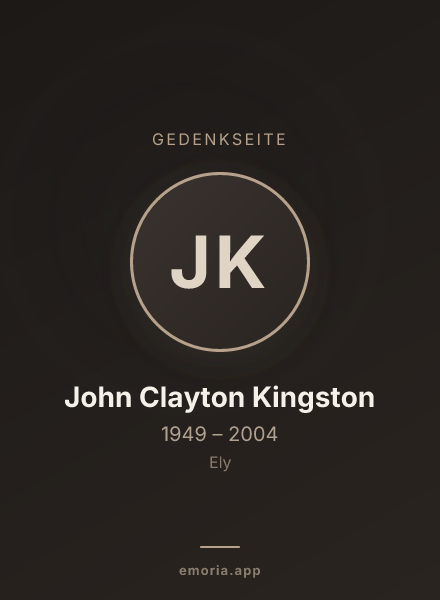 Gedenkportrait von John Clayton Kingston