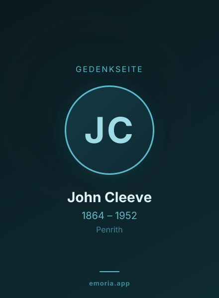 Gedenkportrait von John Cleeve