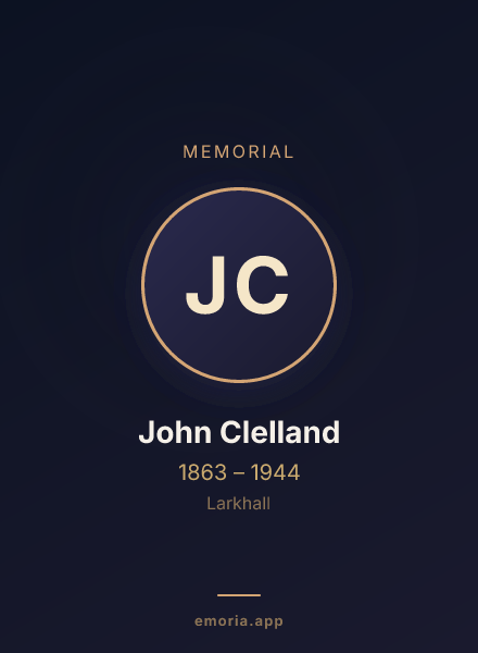 Memorial portrait of John Clelland