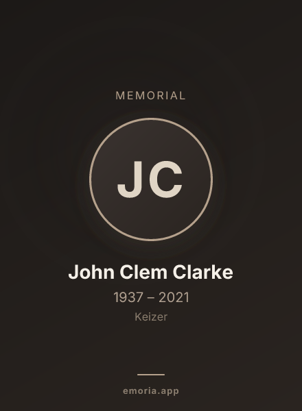 Memorial portrait of John Clem Clarke