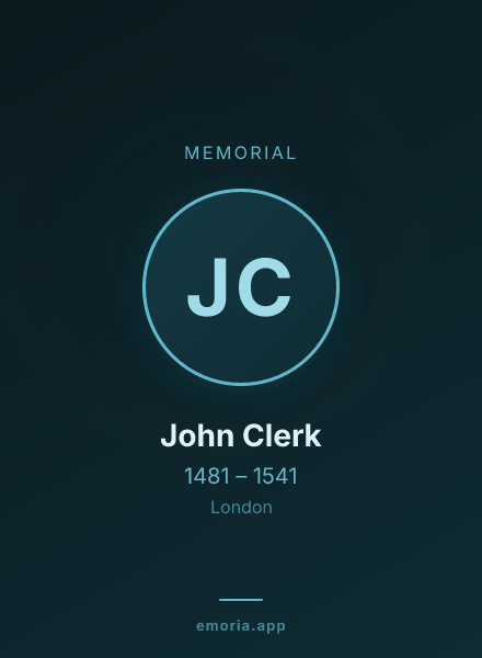 Memorial portrait of John Clerk