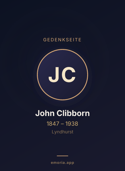 Gedenkportrait von John Clibborn