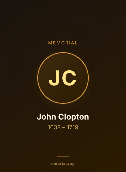 Memorial portrait of John Clopton