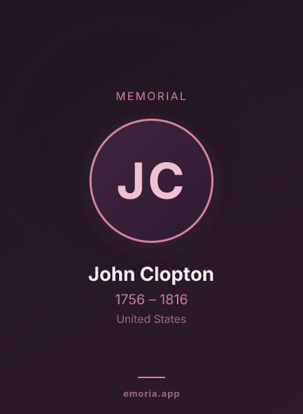 Memorial portrait of John Clopton