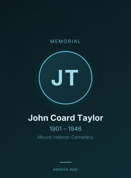 Memorial portrait of John Coard Taylor