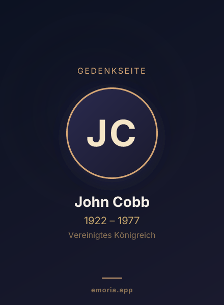 Gedenkportrait von John Cobb