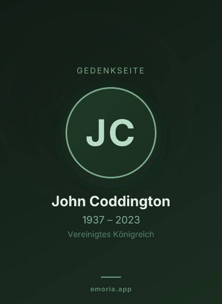 Gedenkportrait von John Coddington