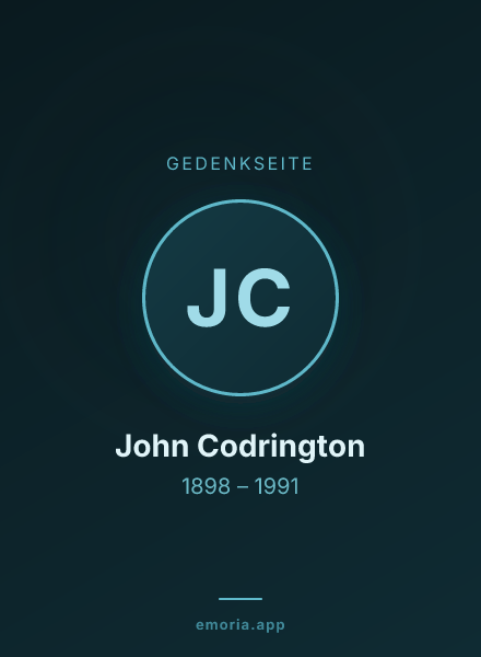 Gedenkportrait von John Codrington