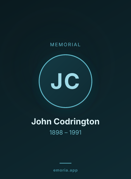 Memorial portrait of John Codrington