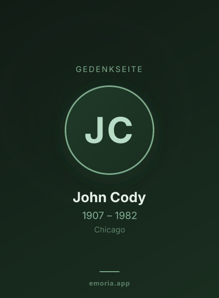 Gedenkportrait von John Cody