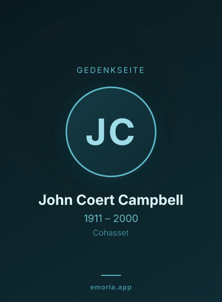 Gedenkportrait von John Coert Campbell