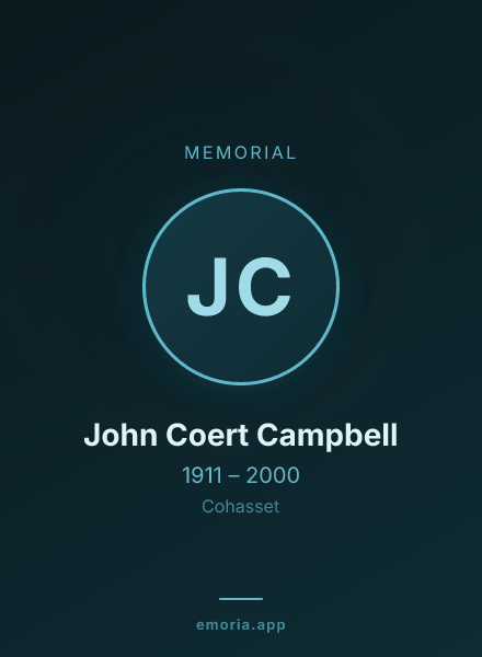 Memorial portrait of John Coert Campbell