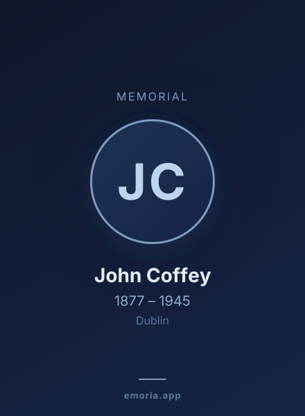 Memorial portrait of John Coffey