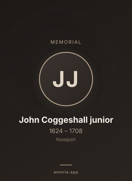 Memorial portrait of John Coggeshall junior