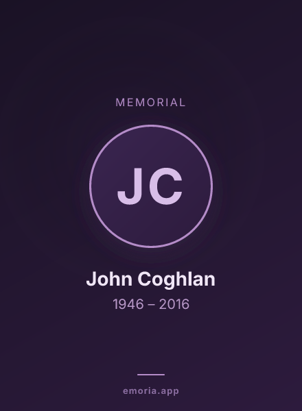 Memorial portrait of John Coghlan