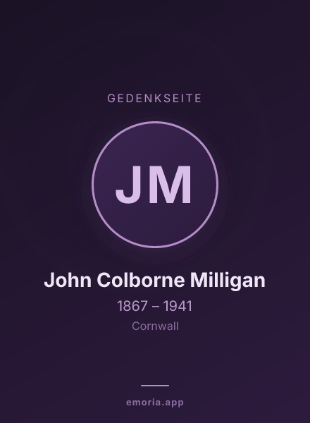 Gedenkportrait von John Colborne Milligan