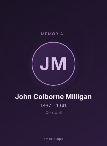 Memorial portrait of John Colborne Milligan