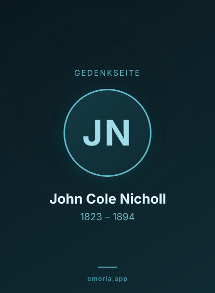 Gedenkportrait von John Cole Nicholl