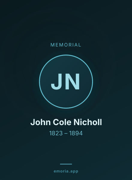 Memorial portrait of John Cole Nicholl