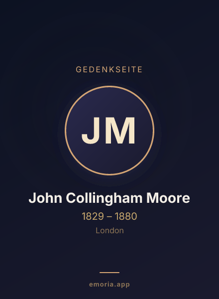 Gedenkportrait von John Collingham Moore