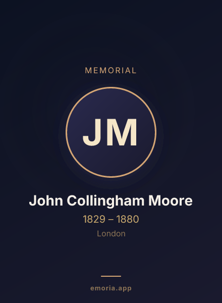 Memorial portrait of John Collingham Moore