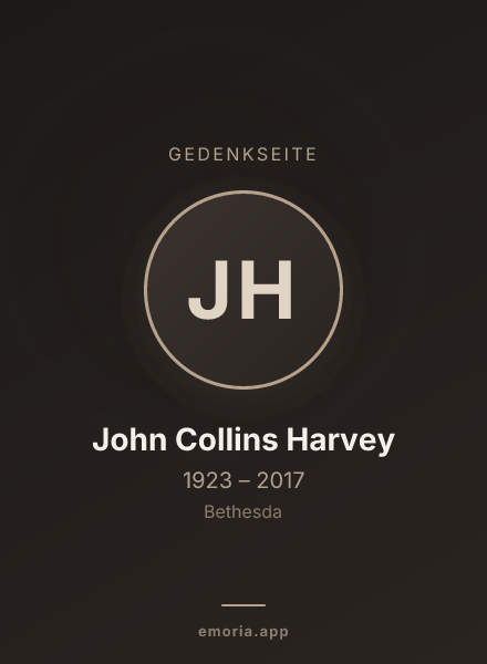 Gedenkportrait von John Collins Harvey