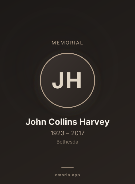 Memorial portrait of John Collins Harvey