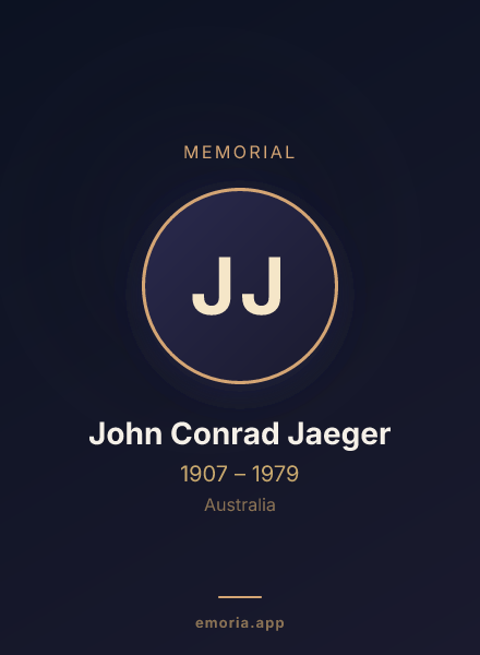 Memorial portrait of John Conrad Jaeger