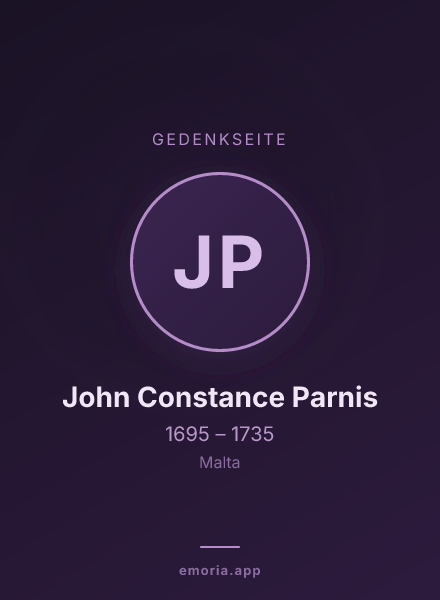 Gedenkportrait von John Constance Parnis