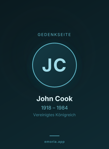 Gedenkportrait von John Cook