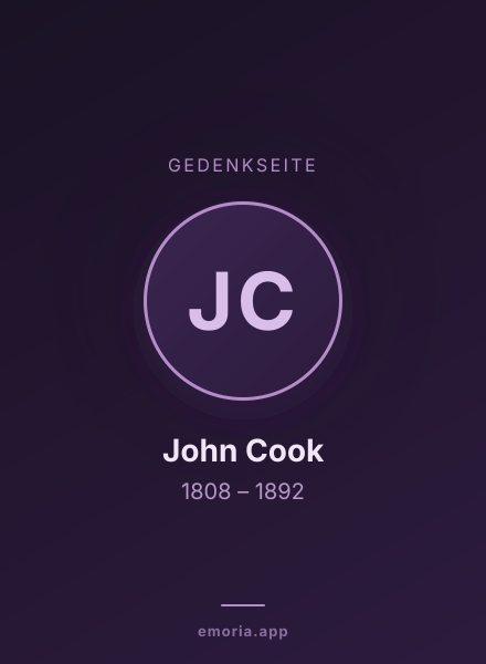 Gedenkportrait von John Cook