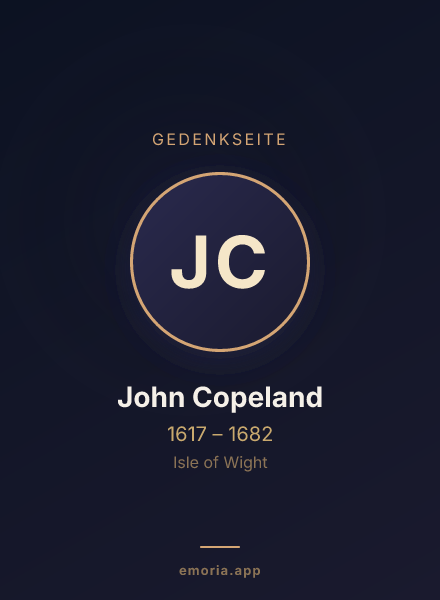 Gedenkportrait von John Copeland