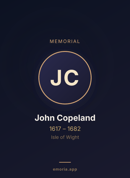 Memorial portrait of John Copeland