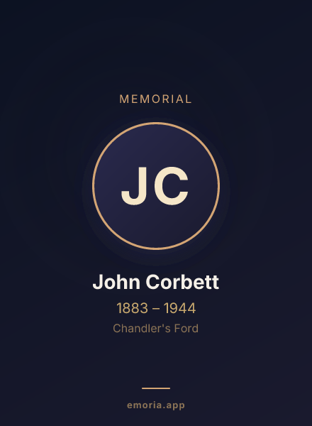 Memorial portrait of John Corbett