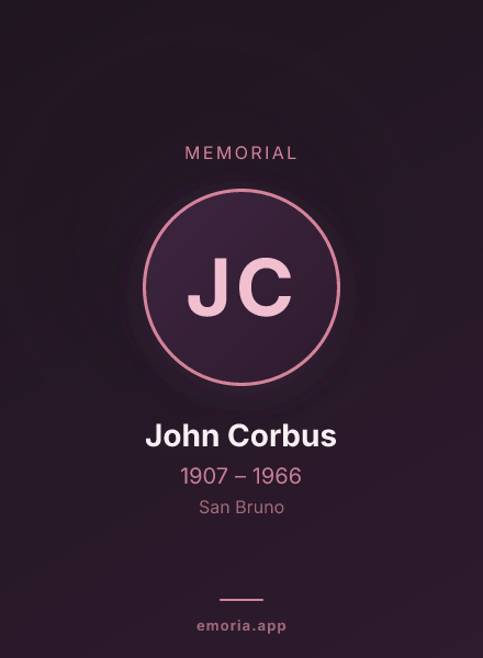 Memorial portrait of John Corbus